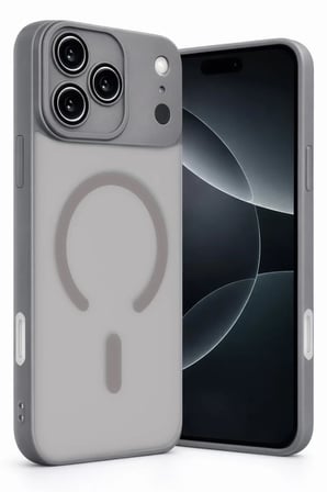 Apple iPhone 17 Pro Max Uyumlu Jota Lensli Magsafe Kapak - Titan Gri