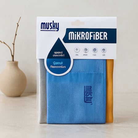 Mikrofiber Temizlik Bezi 3'Lü (40X60 Cm) - Deterjansız