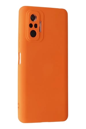 Xiaomi Redmi Note 10 Pro Uyumlu Kılıf Nano içi Kadife Silikon - Turuncu