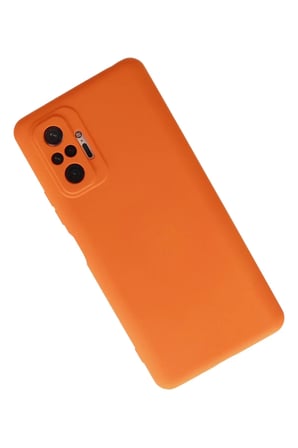 Xiaomi Redmi Note 10 Pro Uyumlu Kılıf Nano içi Kadife Silikon - Turuncu