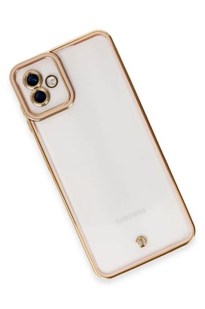 Samsung Galaxy A04 Uyumlu Kılıf Liva Lens Silikon - Rose