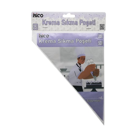 Ibico Krema Sıkma Poşeti 25 cm 50'li Paket