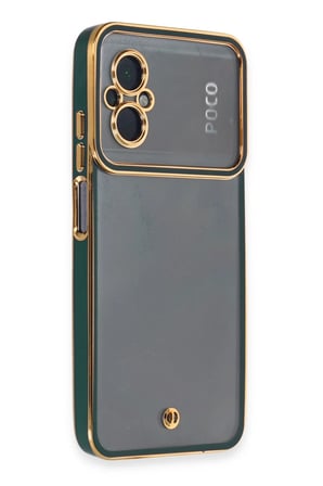 Xiaomi Poco M5 Uyumlu Kılıf Liva Lens Silikon - Yeşil