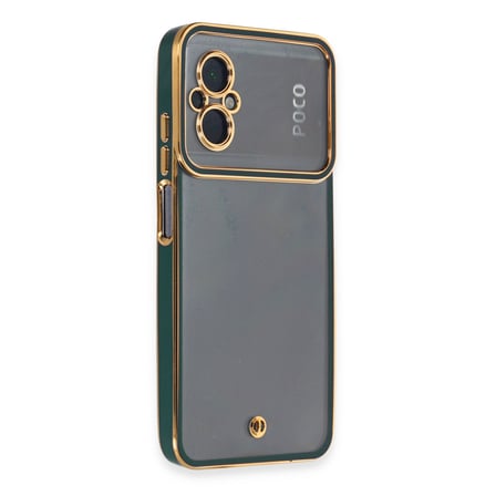 Xiaomi Poco M5 Uyumlu Kılıf Liva Lens Silikon - Yeşil
