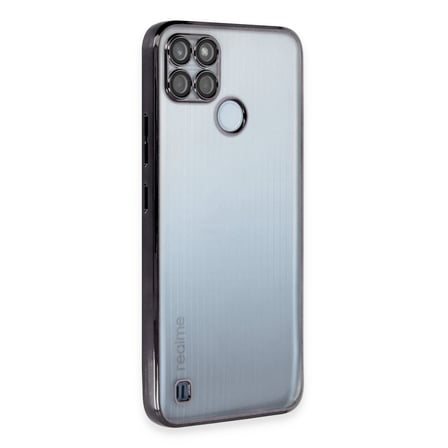 Realme C25Y Uyumlu Kılıf Lensli Silikon - Siyah