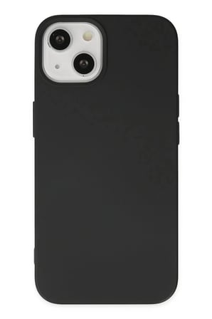 Apple iPhone 14 Uyumlu Kılıf Nano içi Kadife Silikon - Siyah