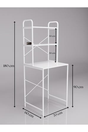Çamaşır Makinesi Üstü Raf Beyaz 70 cm
