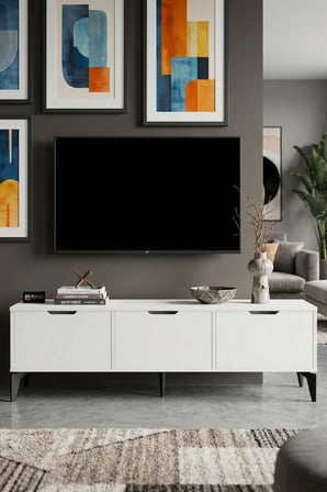 Royal TV Sehpası Suntalam Beyaz 160x35