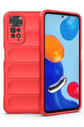 Xiaomi Redmi Note 11 Uyumlu Kılıf Optimum Silikon - Kırmızı