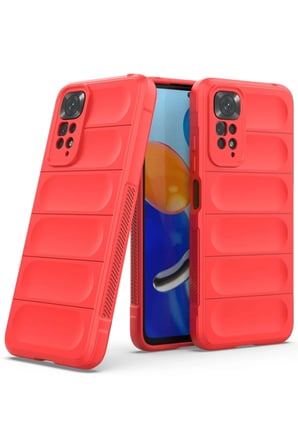 Xiaomi Redmi Note 11 Uyumlu Kılıf Optimum Silikon - Kırmızı