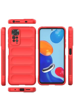 Xiaomi Redmi Note 11 Uyumlu Kılıf Optimum Silikon - Kırmızı