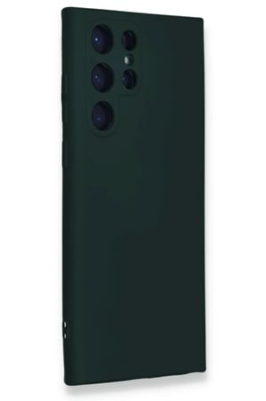Samsung Galaxy S23 Ultra Uyumlu Kılıf Nano içi Kadife Silikon - Koyu Yeşil