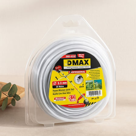 3.3 mm Çelik Telli Yuvarlak Çim Biçme Tırpan Misinası 26 m