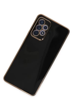 Samsung Galaxy A32 Uyumlu Kılıf Volet Silikon - Siyah