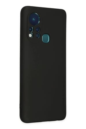 İnfinix Hot 11s Uyumlu Kılıf Nano içi Kadife Silikon - Siyah