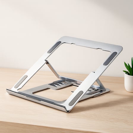Katlanabilir Alüminyum Laptop Stand 6 Açılı Gümüş
