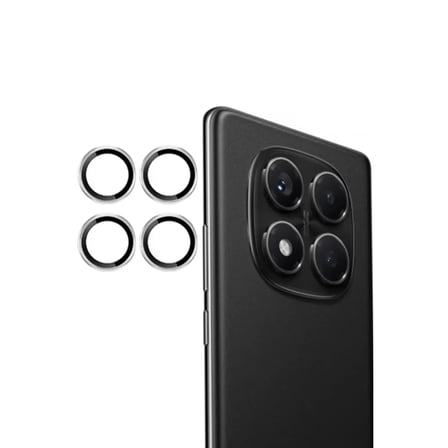 Joko Xiaomi Redmi Note 14 Pro 4G Uyumlu PVD Metal Kamera Lens - Gümüş
