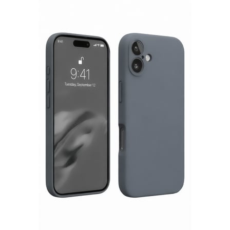 Apple iPhone 16 Plus Uyumlu Kılıf Nano içi Kadife Silikon - Gri