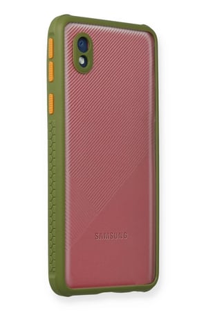 Samsung Galaxy A01 Core Uyumlu Kılıf Miami Şeffaf Silikon - Yeşil