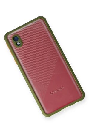 Samsung Galaxy A01 Core Uyumlu Kılıf Miami Şeffaf Silikon - Yeşil