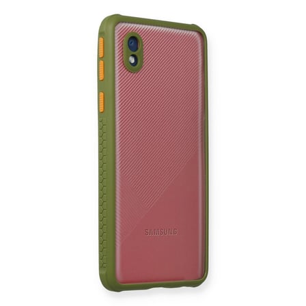 Samsung Galaxy A01 Core Uyumlu Kılıf Miami Şeffaf Silikon - Yeşil