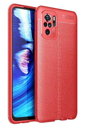Xiaomi Redmi Note 10 Uyumlu Kılıf Auto Focus Kapak - Kırmızı