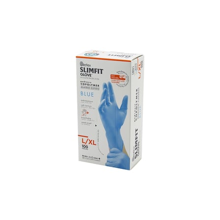 Pudrasız Muayene Eldiveni Mavi L/XL 100'lü