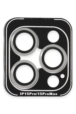 Joko Apple iPhone 15 Pro Max Uyumlu PVD Metal Kamera Lens - Gümüş