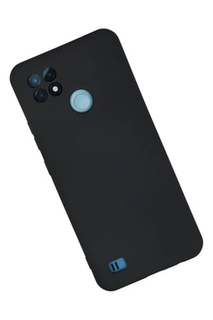 Realme C21 Uyumlu Kılıf Nano içi Kadife Silikon - Lacivert