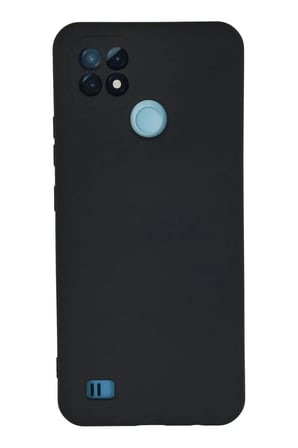 Realme C21 Uyumlu Kılıf Nano içi Kadife Silikon - Lacivert