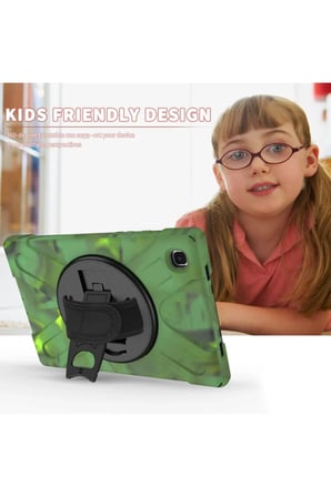 Samsung Galaxy T220 Tab A7 Lite 8.7 Kılıf Amazing Tablet Kapak - Kamuflaj