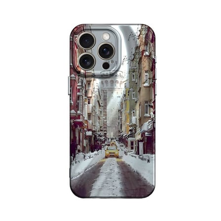 Apple iPhone 14 Pro Uyumlu Kılıf Crew Desenli Kapak - Galata Kulesi