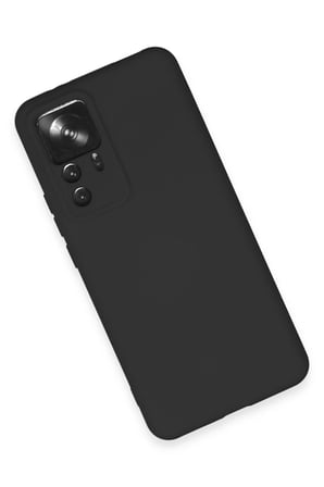 Xiaomi Mi 12T Pro Uyumlu Kılıf Nano içi Kadife Silikon - Siyah
