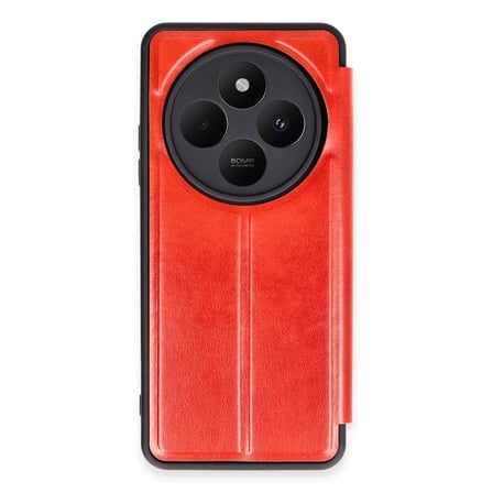 Redmi 14C Kılıf Flip Cover - Kırmızı