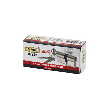 68 mm Hibrit Silindir Barel - Nikel Saten, 3 Anahtar