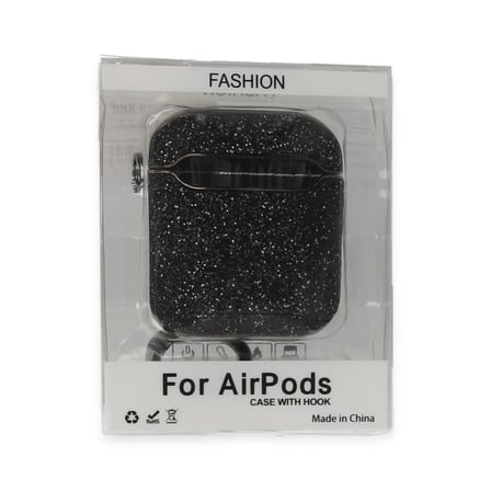 Apple Airpods 2 (2.nesil) Spell Simli Kılıf - Siyah