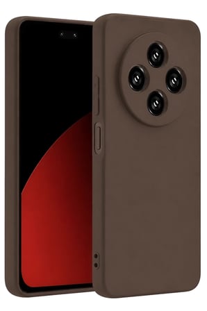 Xiaomi Redmi 14C Uyumlu Kılıf First Silikon - Kahverengi