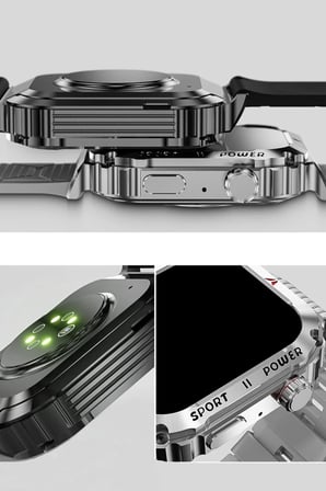 OD3 2.1 inç IPS Ekran IP68 Su Geçirmez Konuşma ve NFC Özellikli Akıllı Saat - Gümüş