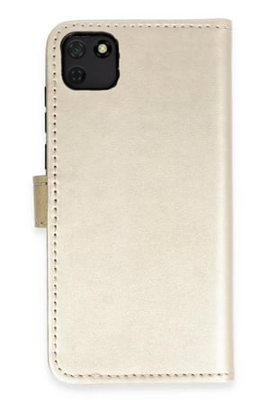 Huawei Y5P Uyumlu Kılıf Trend S Plus Kapaklı Kılıf - Gold