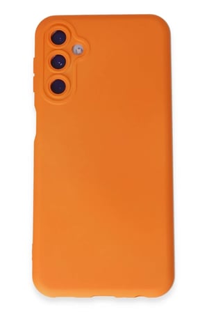 Samsung Galaxy M34 5G Uyumlu Kılıf Nano içi Kadife Silikon - Turuncu