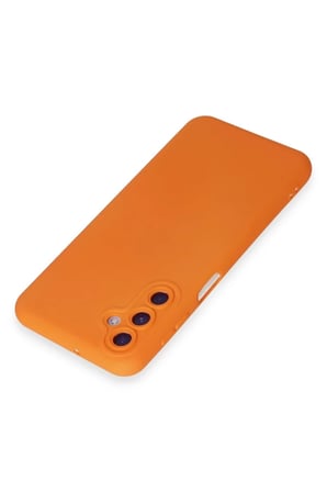 Samsung Galaxy M34 5G Uyumlu Kılıf Nano içi Kadife Silikon - Turuncu