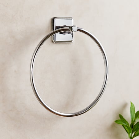 Yuvarlak Metal Yapışkanlı Banyo Havluluk