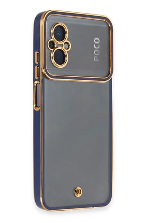 Xiaomi Poco M5 Uyumlu Kılıf Liva Lens Silikon - Mavi
