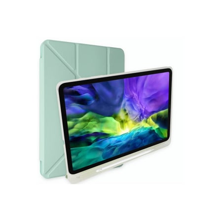 Apple iPad 2025 10.9 10.Nesil (A16) Kılıf Kalemlikli Mars Tablet Kılıfı - Açık Yeşil