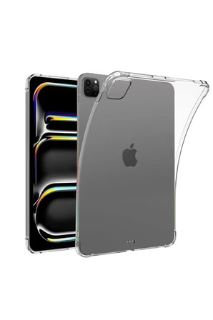iPad Pro 11 (2024) Kılıf Anti Shock Tablet Silikon - Şeffaf