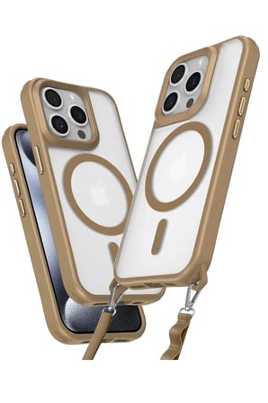 iPhone 15 Pro Max Kılıf Enka Magsafe Silikon Kılıf - Desert