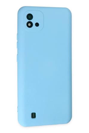 Realme C11 2021 Uyumlu Kılıf Nano içi Kadife Silikon - Mavi