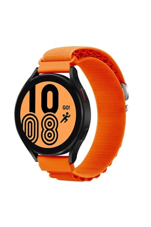 Watch 22mm Uyumlu KR410 Kumaş Kordon - Turuncu