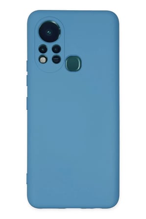 İnfinix Hot 11s Uyumlu Kılıf Nano içi Kadife Silikon - Mavi