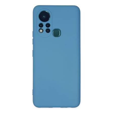 İnfinix Hot 11s Uyumlu Kılıf Nano içi Kadife Silikon - Mavi